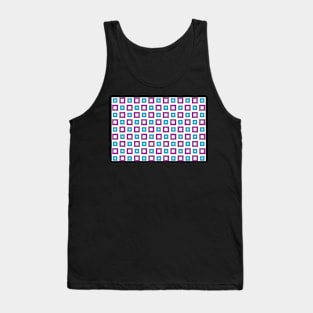 Repeating Squares Pattern abstract in blue and purple Tank Top